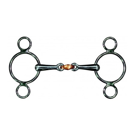 Mors Pessoa 3 Anneaux 18mm Pagony Argent - Taille 13,5